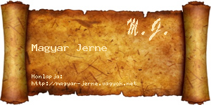 Magyar Jerne névjegykártya